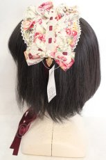 画像3: metamorphose / メアリーフリルヘッドドレス(花柄)  生成り×アカ O-26-07-04-1015-ME-AC-IG-OS (3)