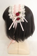 画像3: Innocent World / サテン巻き薔薇ヘッドドレス  ピンク O-26-07-04-1019-IW-AC-IG-OS (3)
