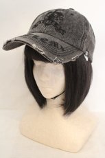 画像1: REFLEM / クロス刺繍ダメージデニムキャップ  グレー O-26-07-04-1003-PU-AC-IG-OS (1)