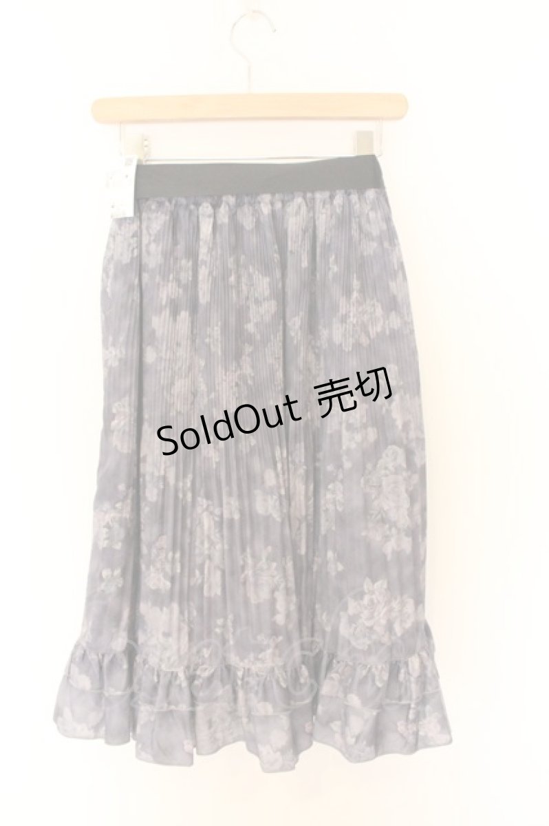 画像3: axes femme / ぼかし柄プリーツスカート M コン O-26-07-04-023-AX-SK-OW-OS (3)