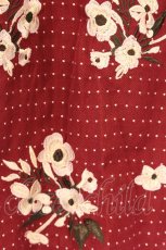 画像2: axes femme / ドット柄×お花刺繍入りスカート M ワイン O-26-07-04-029-AX-SK-OW-OS (2)