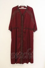 画像1: axes femme / サテンロングパーカー M ワイン O-26-07-05-026-AX-TO-OW-OS (1)