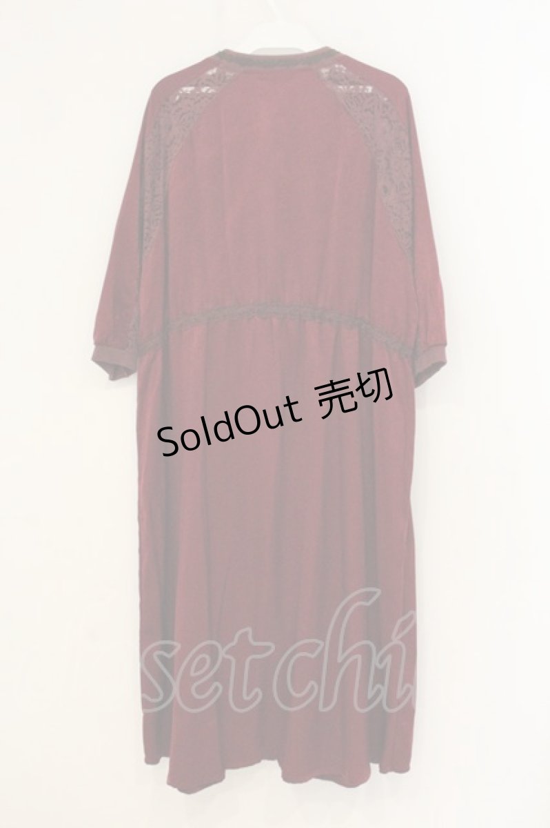 画像3: axes femme / サテンロングパーカー M ワイン O-26-07-05-026-AX-TO-OW-OS (3)