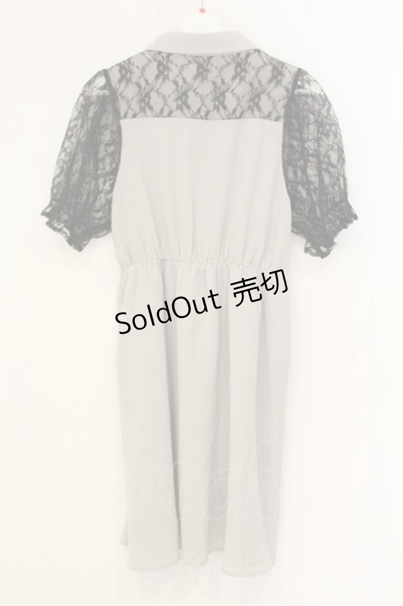 画像3: axes femme POETIQUE / レースデザインワンピース M グレー O-26-07-05-049-AX-OP-OW-OS (3)