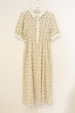 画像1: axes femme POETIQUE / ベアドットシャツ風ワンピース M キナリ O-26-07-05-051-AX-OP-OW-OS (1)