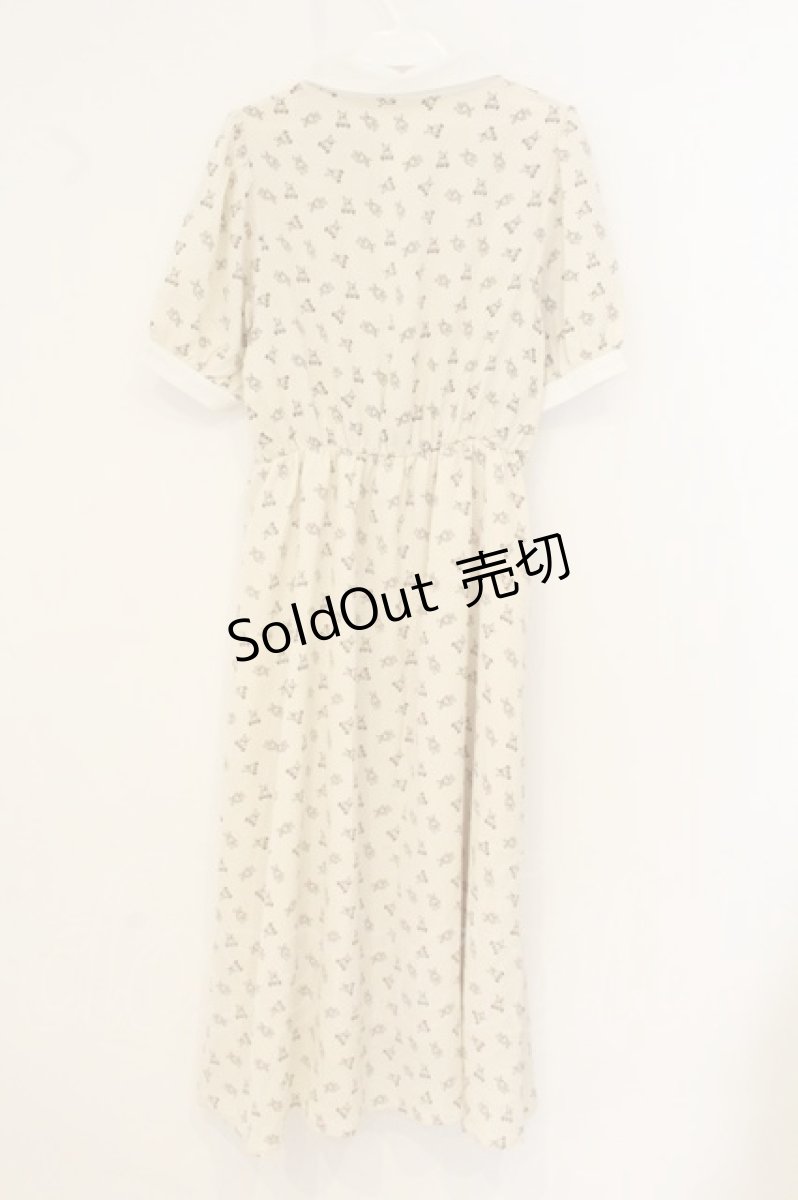 画像3: axes femme POETIQUE / ベアドットシャツ風ワンピース M キナリ O-26-07-05-051-AX-OP-OW-OS (3)