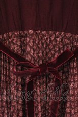 画像2: axes femme POETIQUE / ニットドッキングワンピ M ワイン O-26-07-05-052-AX-OP-OW-OS (2)