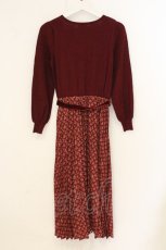 画像3: axes femme POETIQUE / ニットドッキングワンピ M ワイン O-26-07-05-052-AX-OP-OW-OS (3)
