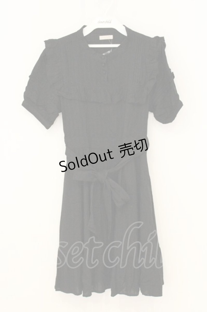 画像1: axes femme POETIQUE / ヨークフリルワンピース M クロ O-26-07-05-053-AX-OP-OW-OS (1)