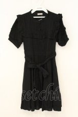 画像1: axes femme POETIQUE / ヨークフリルワンピース M クロ O-26-07-05-053-AX-OP-OW-OS (1)