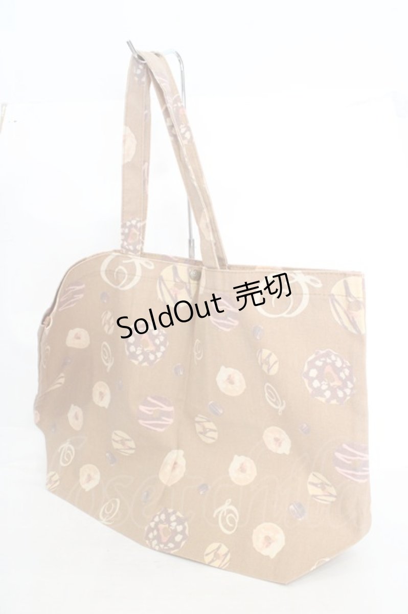 画像1: Q-pot. / コーヒー＆ドーナッツビッグトートバッグ  ブラウン O-26-07-05-1059-QP-BG-OW-OS (1)