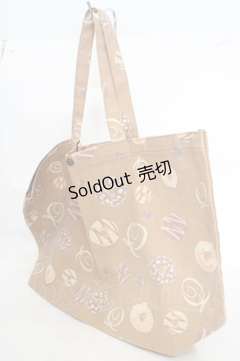 画像2: Q-pot. / コーヒー＆ドーナッツビッグトートバッグ  ブラウン O-26-07-05-1059-QP-BG-OW-OS (2)