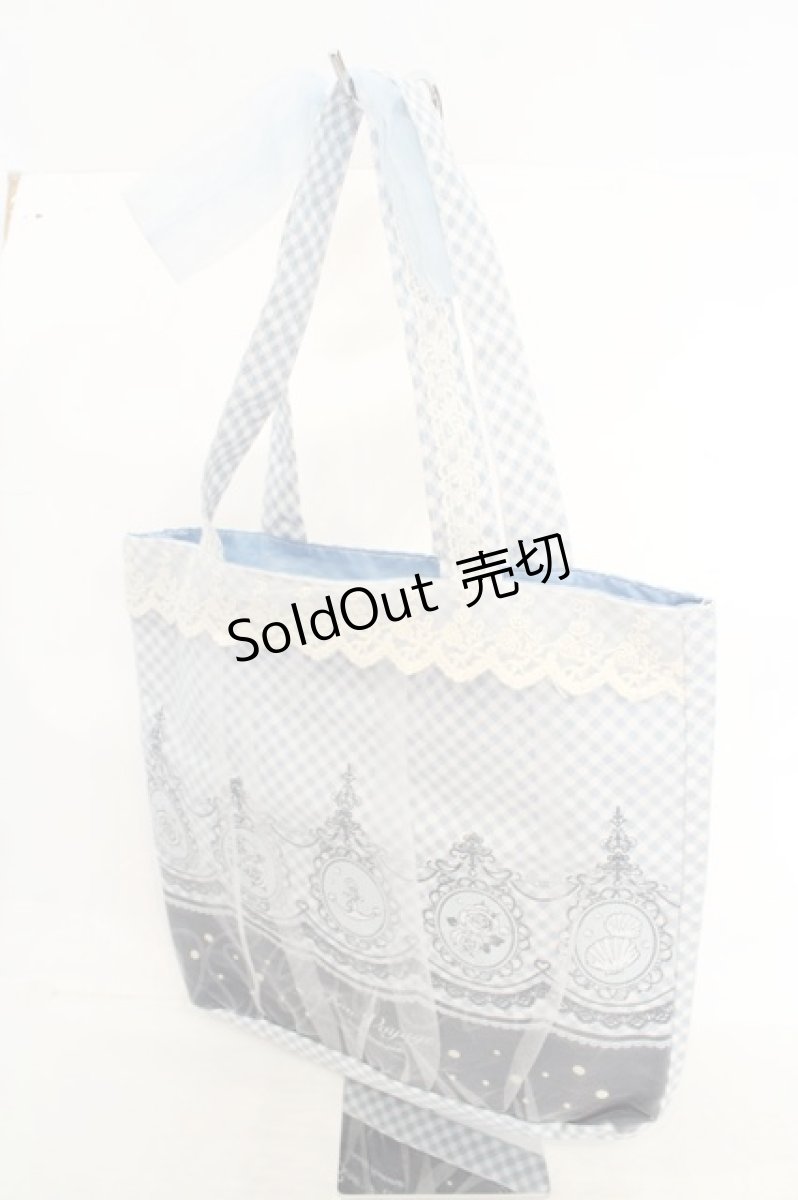画像1: axes femme / チュール重ねトートバッグ  サックス O-26-07-05-1060-AX-BG-OW-OS (1)