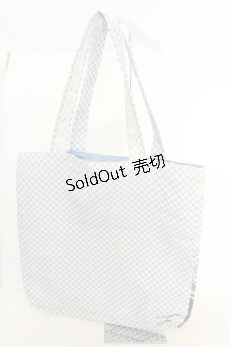 画像2: axes femme / チュール重ねトートバッグ  サックス O-26-07-05-1060-AX-BG-OW-OS (2)