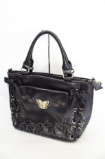 画像1: axes femme / 蝶金具使いレースアップバッグ  クロ O-26-07-05-1064-AX-BG-OW-OS (1)