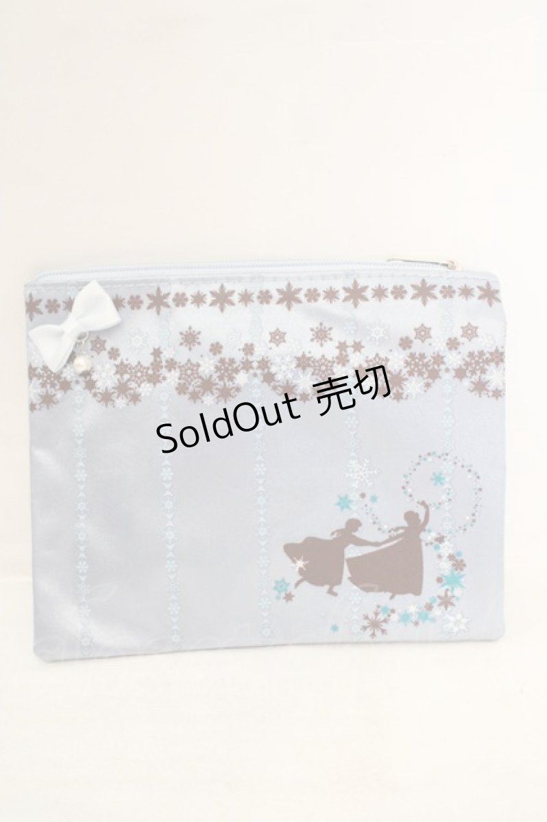 画像1: axes femme / Disney アナと雪の女王　special pouch produced by axes femme スペシャルポーチ  サックス O-26-07-05-1028-AX-ZA-IG-OS (1)
