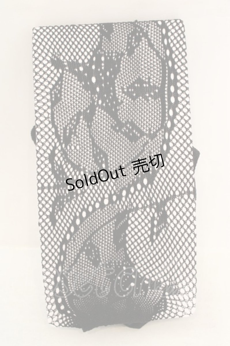 画像1: MARBLE / レースタイツ  ブラック O-26-07-05-1029-GO-ZA-IG-ZT485 (1)