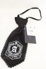 画像1: Amilige / レースワッペン刺繍ショートネクタイ  ブラック O-26-07-05-1033-PU-ZA-IG-OS (1)