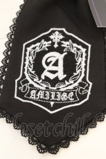 画像2: Amilige / レースワッペン刺繍ショートネクタイ  ブラック O-26-07-05-1033-PU-ZA-IG-OS (2)