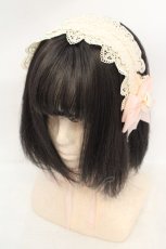 画像1: Innocent World / リボンクリップ付きヘッドドレス  ピンク×シロ O-26-07-05-1039-IW-AC-IG-OS (1)