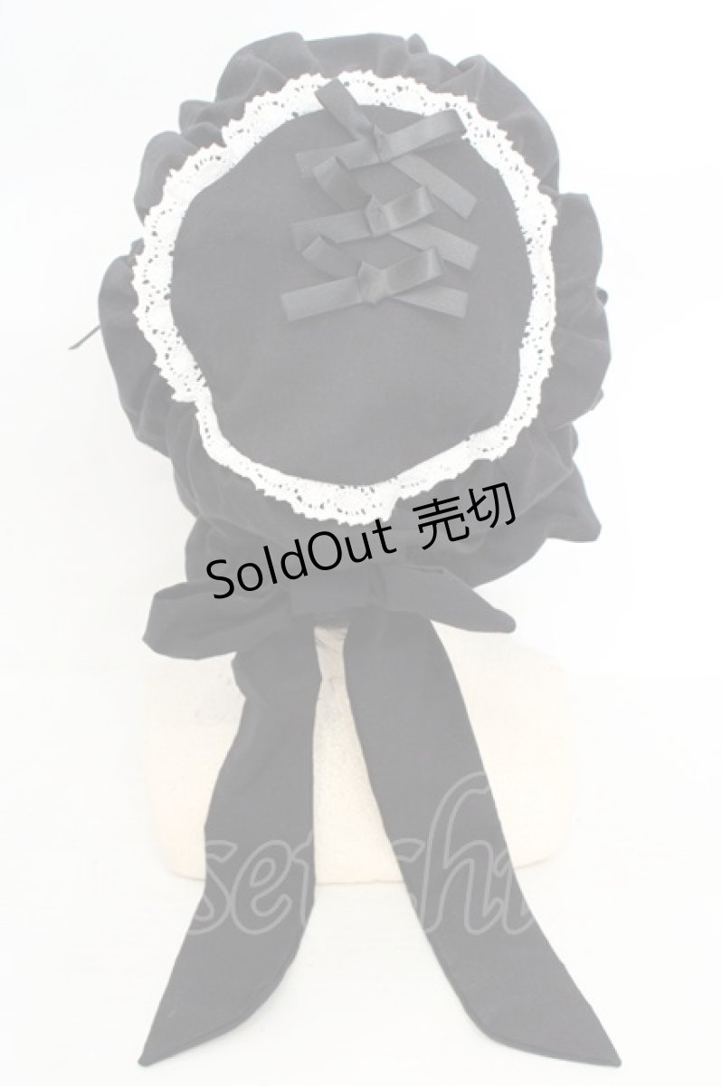 画像3: HEENIE HEENIE / 愛野えり×《by heenie heenie》コラボ/Whip Frill Made Cap  シロ×クロ O-26-07-05-1040-LO-AC-IG-OS (3)