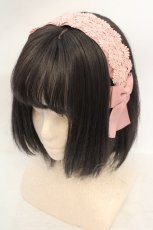 画像1: m petit by misako / TT*AMレースカチューシャ  ピンク O-26-07-05-1041-LO-AC-IG-OS (1)