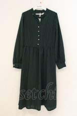 画像1: axes femme POETIQUE / チョーカーデザインロングワンピース M グリーン O-26-07-05-060-AX-OP-OW-OS (1)