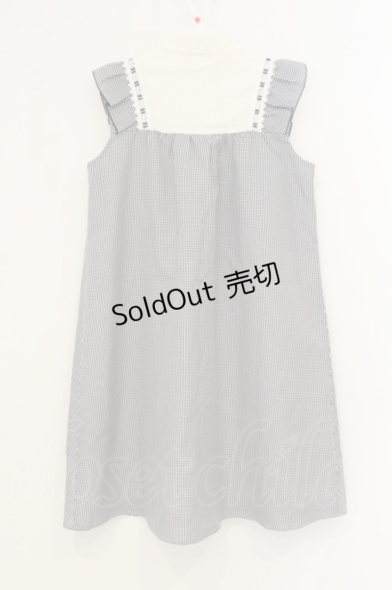 画像3: axes femme POETIQUE / ブロッキングAラインワンピース M ネイビー O-26-07-05-061-AX-OP-OW-OS (3)
