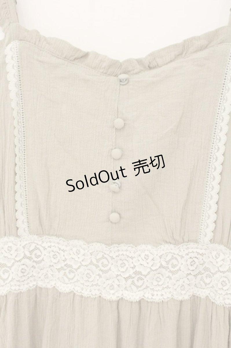 画像2: axes femme POETIQUE / レース切替キャミワンピース M グリーン O-26-07-05-071-AX-OP-OW-OS (2)