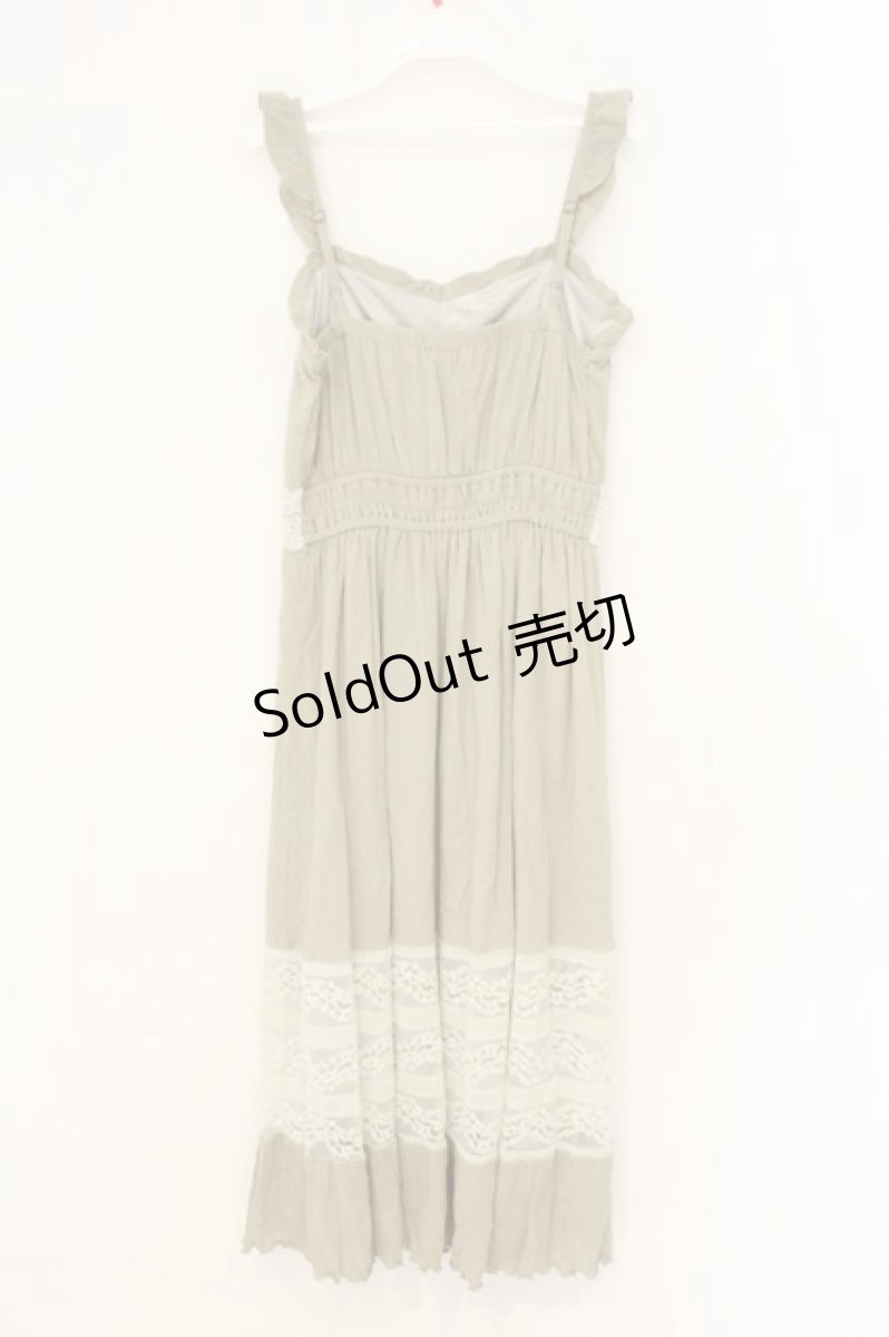 画像3: axes femme POETIQUE / レース切替キャミワンピース M グリーン O-26-07-05-071-AX-OP-OW-OS (3)