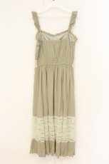 画像3: axes femme POETIQUE / レース切替キャミワンピース M グリーン O-26-07-05-071-AX-OP-OW-OS (3)