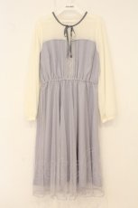 画像1: axes femme POETIQUE / チュールデザインワンピース M ラベンダー O-26-07-05-075-AX-OP-OW-OS (1)