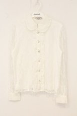 画像1: Ank Rouge / 丸襟レースブラウス M シロ O-26-07-05-077-CA-BL-OW-OS (1)