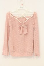 画像1: LIZ LISA / オフショルニット  ピンク O-26-07-05-083-LO-TO-OW-OS (1)