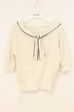 画像1: an another angelus / 2WAYボウタイニットプルオーバー F シロ×ブルーグレー O-26-07-05-085-CA-TO-OW-OS (1)