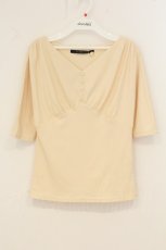 画像1: an another angelus / ショルダーギャザードルマンカットソー F クリーム O-26-07-05-088-CA-TO-OW-OS (1)