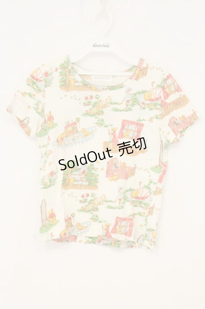 画像1: Jane Marple / WinnieプリントTシャツ M オフシロ O-26-07-06-038-JM-TS-IG-OS (1)