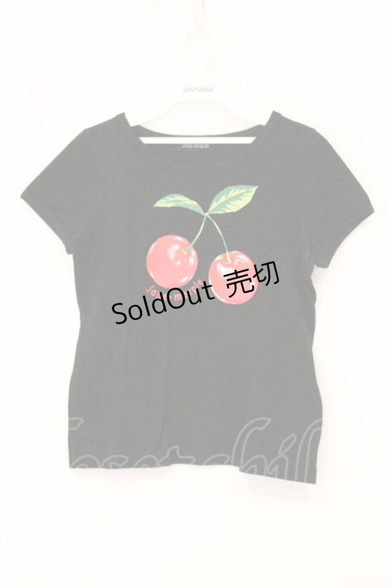画像1: Jane Marple / チェリーTシャツ M クロ O-26-07-06-045-JM-TS-IG-OS (1)
