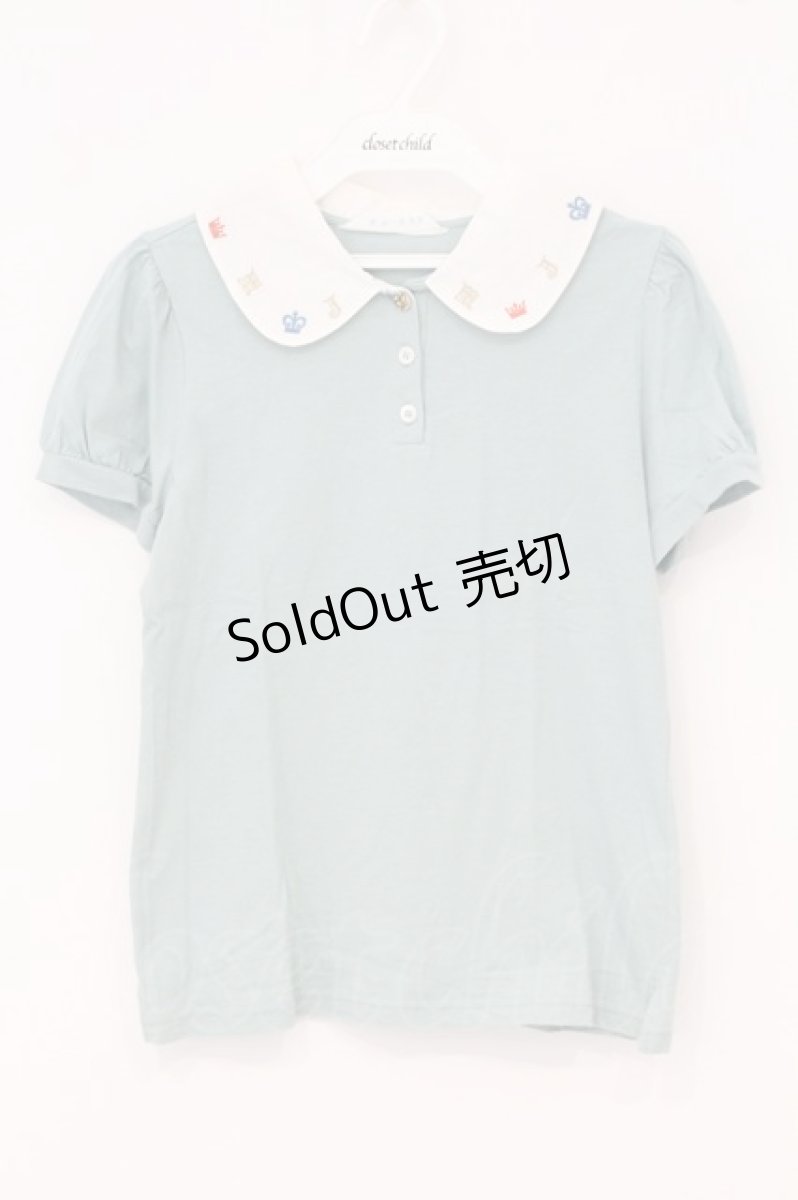 画像1: Jane Marple / Crown & Logo Embroidery ポロシャツ M ミント O-26-07-06-049-JM-TS-IG-OS (1)