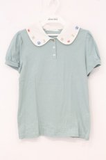 画像1: Jane Marple / Crown & Logo Embroidery ポロシャツ M ミント O-26-07-06-049-JM-TS-IG-OS (1)