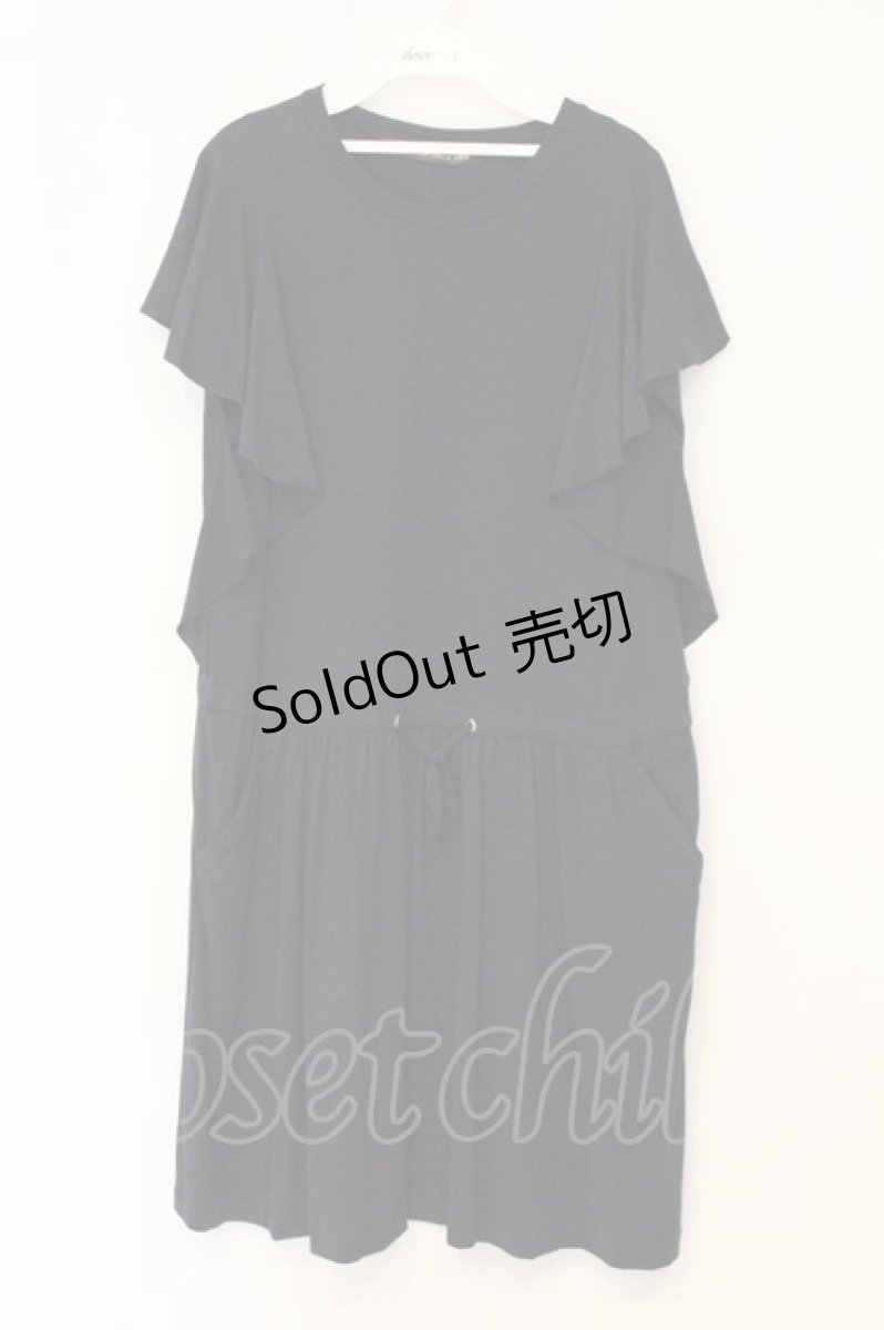 画像1: Jane Marple Dans Le Salon / High Gauge T-cloth Ruffle Sleeve OP　ワンピース M ネイビー O-26-07-06-055-JM-OP-IG-OS (1)