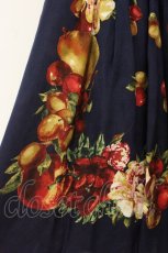画像2: Jane Marple / ヴィクトリアンフルーツのミニスカート M ネイビー O-26-07-06-071-JM-SK-IG-OS (2)