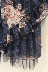 画像3: axes femme / 花柄×レースptチュニック M ネイビー O-26-07-06-009-AX-OP-OW-OS (3)