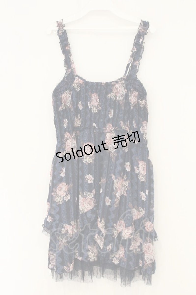 画像4: axes femme / 花柄×レースptチュニック M ネイビー O-26-07-06-009-AX-OP-OW-OS (4)