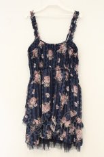 画像4: axes femme / 花柄×レースptチュニック M ネイビー O-26-07-06-009-AX-OP-OW-OS (4)