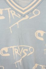 画像2: TRAVAS TOKYO / 総柄ニットベスト F サックス O-26-07-06-090-PU-TO-OW-OS (2)