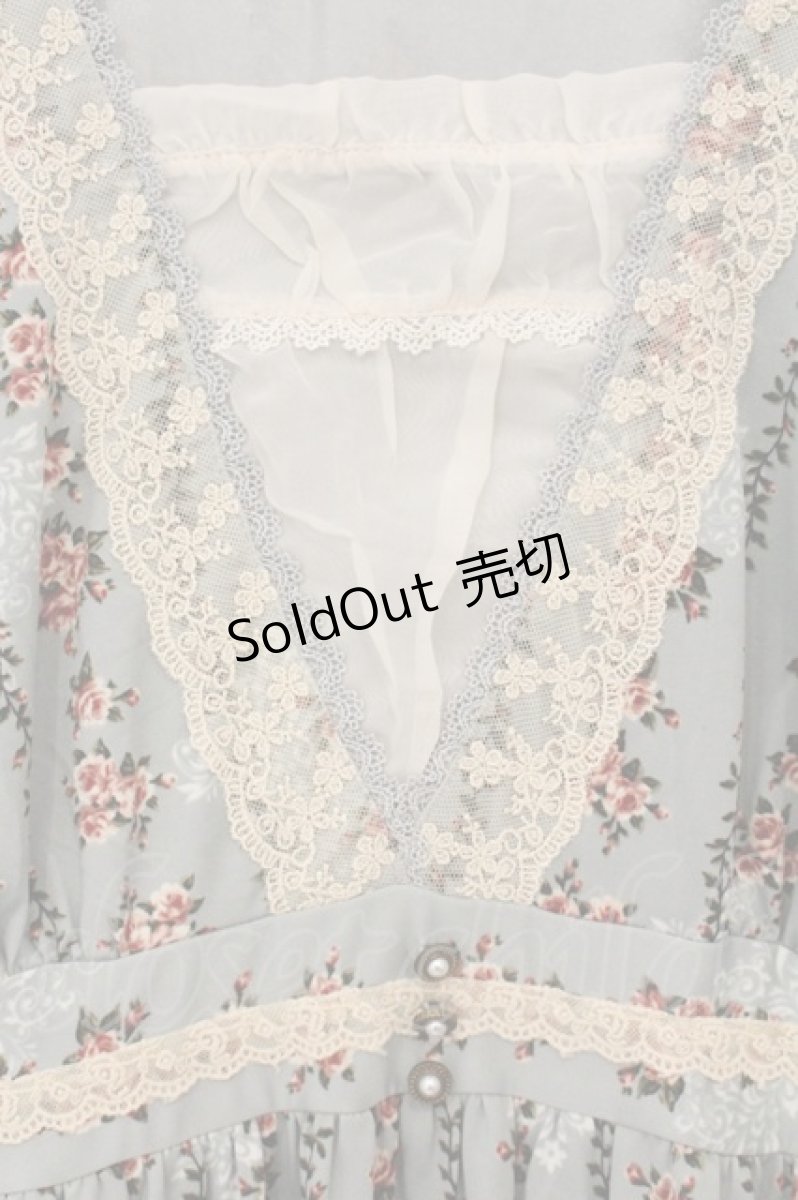 画像2: axes femme / ローズストライプワンピース M グリーン O-26-07-06-011-AX-OP-OW-OS (2)