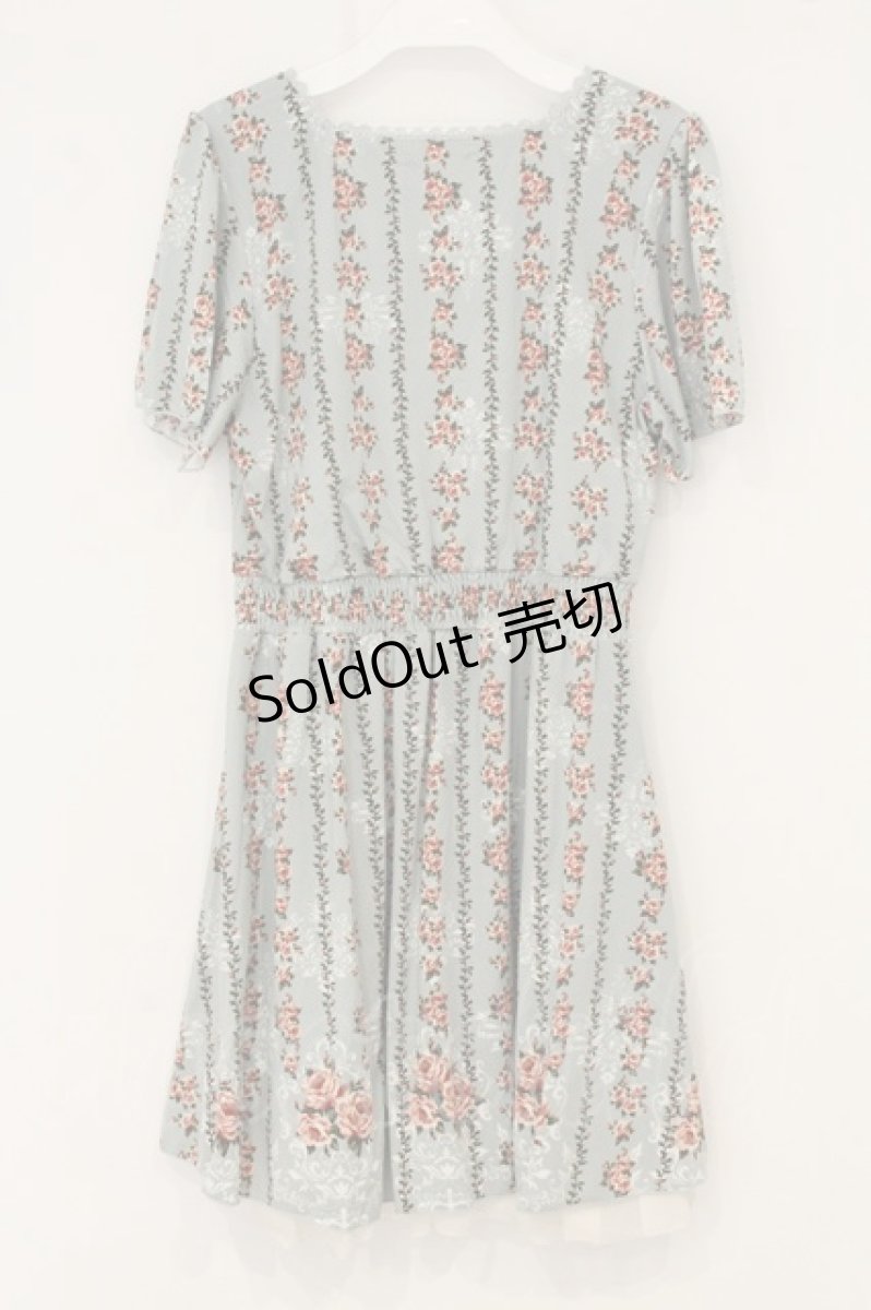 画像3: axes femme / ローズストライプワンピース M グリーン O-26-07-06-011-AX-OP-OW-OS (3)