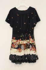 画像4: axes femme / レース×バラPTチュニック M ネイビー O-26-07-06-014-AX-OP-OW-OS (4)