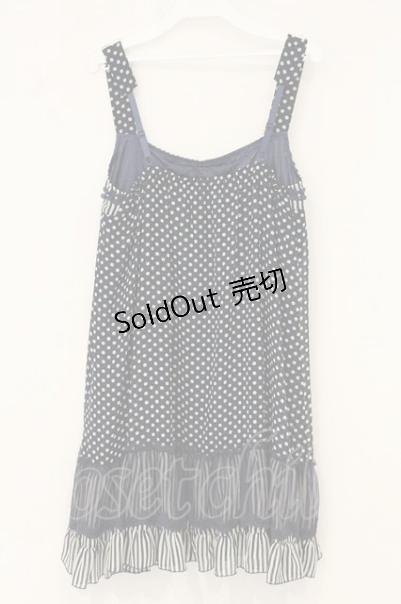 画像3: axes femme / ドットシフォンチュニック M ネイビー O-26-07-06-015-AX-OP-OW-OS (3)